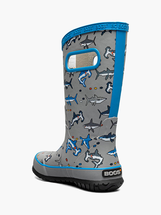 Bogs - Rainboot Pixel Shark - Gray Multi