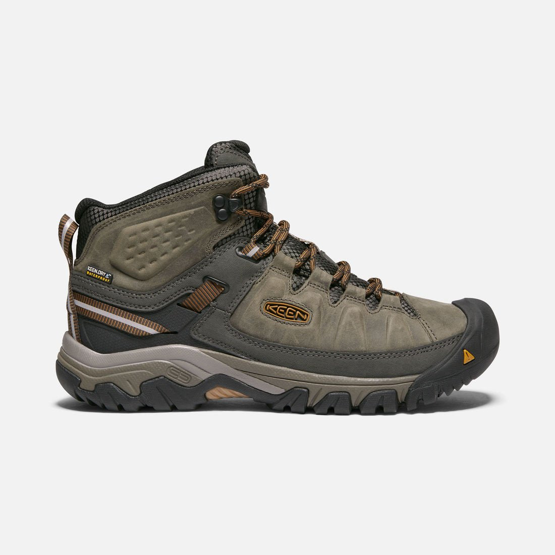 Keen - Mens Targhee III Mid WP - Black Olive/Golden Brown