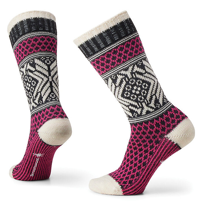 Smartwool - Everyday Popcorn Snowflake Pattern Crew Socks - Unisex - Moonbeam