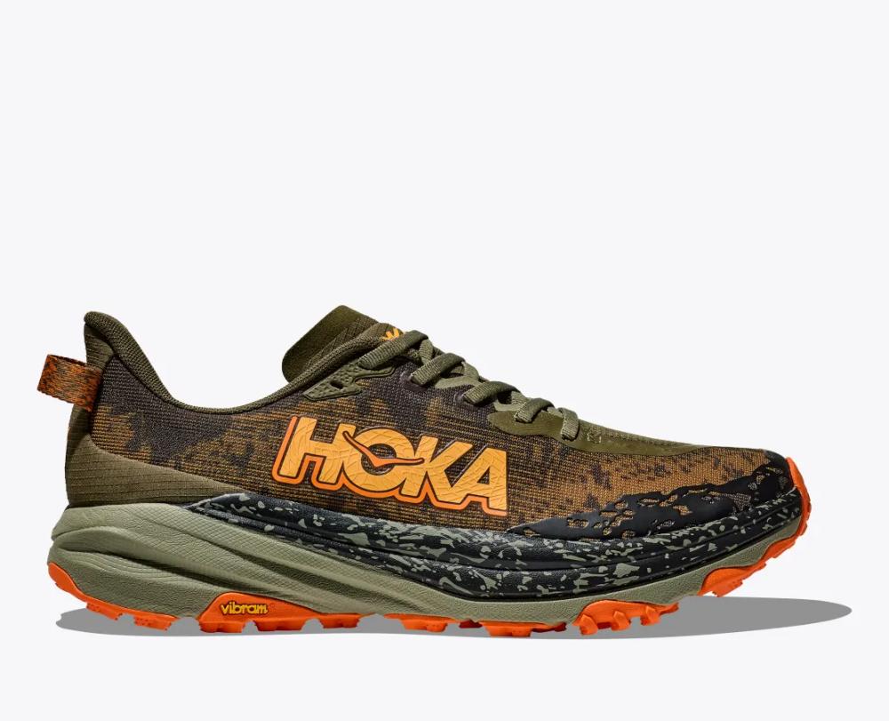 Hoka - Speedgoat 6 - Men's - Antique Olive / Squash