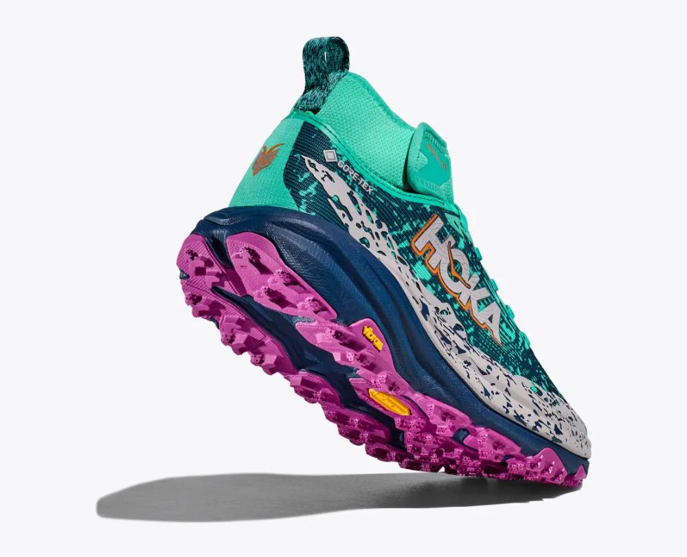 Hoka - Speedgoat 6 Mid Gtx - Women's - Electric Aqua / Midnight