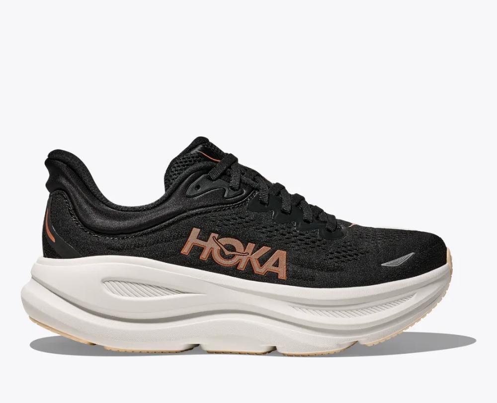 Hoka - Bondi 9 - Women's - Black / Rose Gold