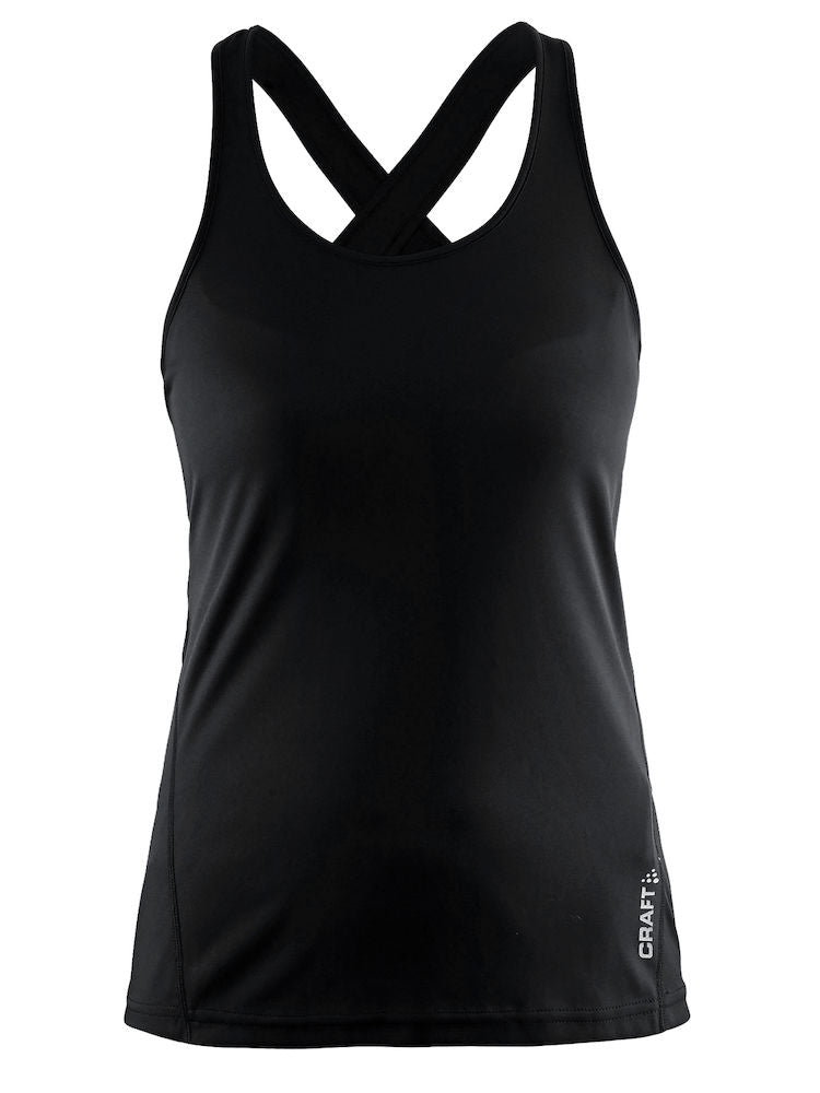 Craft - Women's Mind Singlet - Black Solid