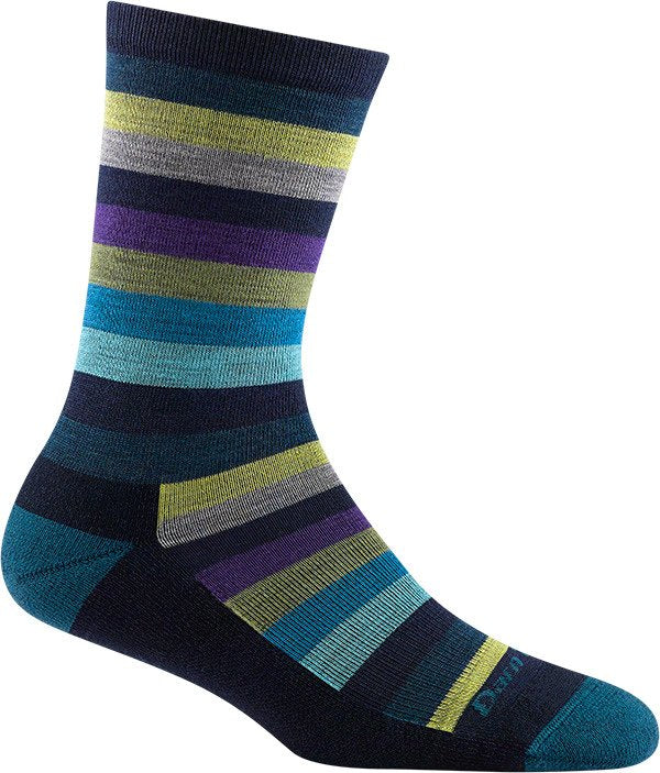 Darn Tough - Mystic Stripe Crew Lightweight With Cushion Women's - Dark Teal