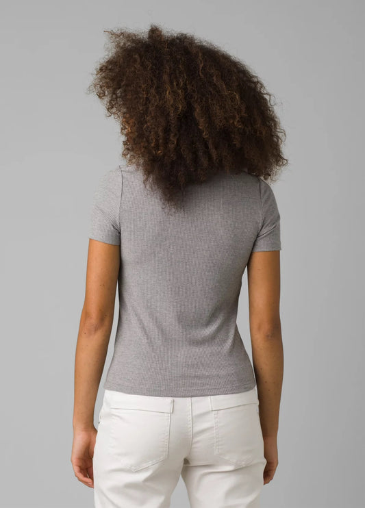 Prana - Foundation Rib Tee - Women's - Terracotta Heather