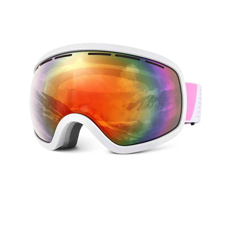 Snowledge - Icyvanes Ski Goggle - Matte White; Orange Fake Red