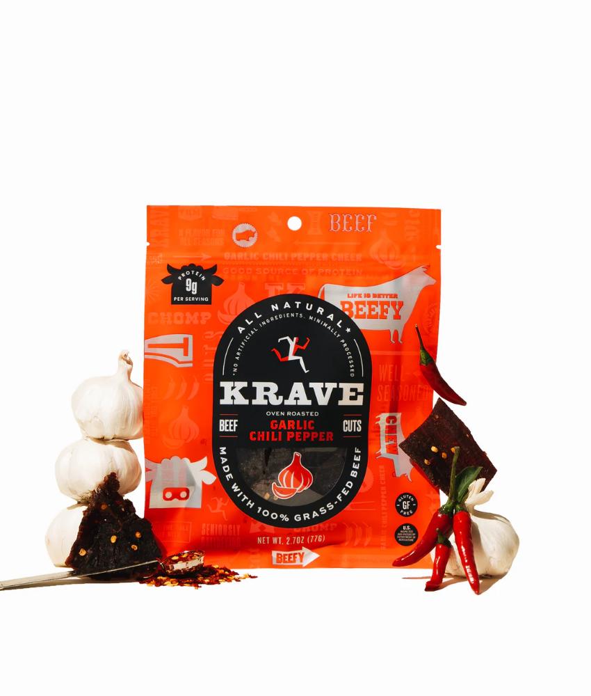 Krave Jerky - Garlic Chili Pepper Jerky - 2.7