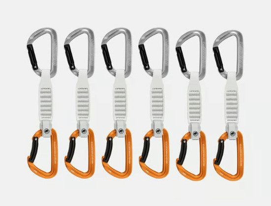 Mammut - Sender Keylock 12cm 6 PK Quickdraws - Light Grey/Gold