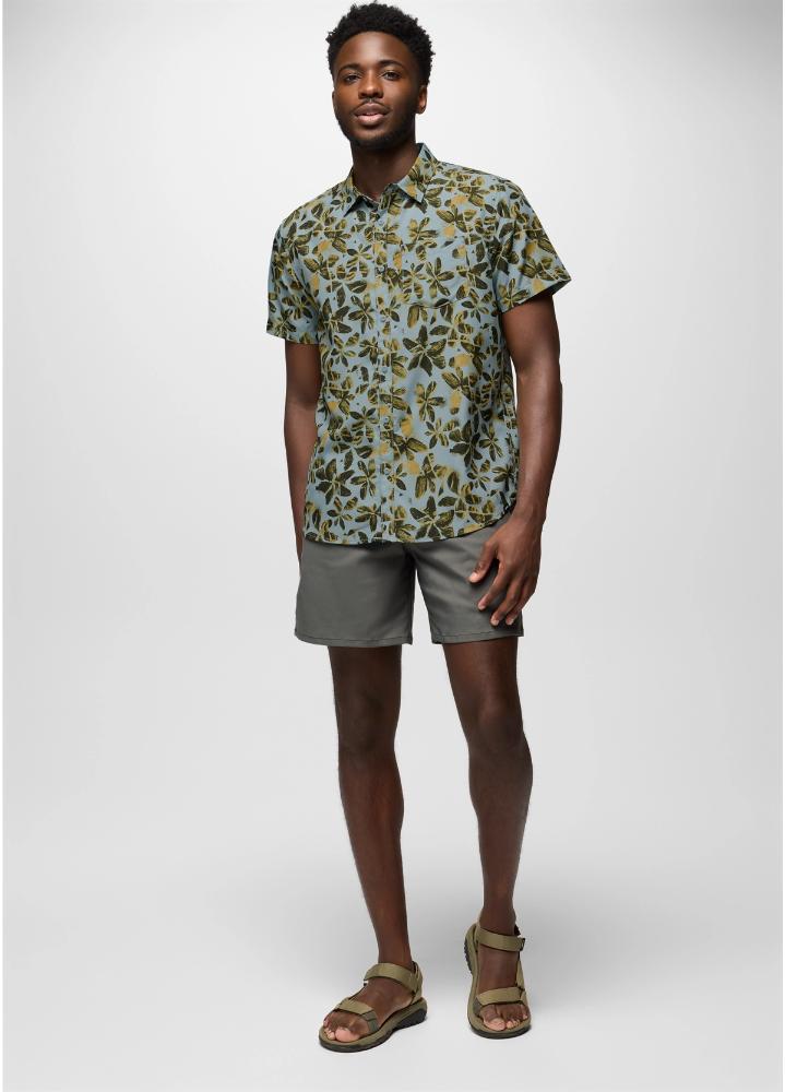 Prana - Lost Sol Printed Short Sleeve Shirt - Saltwater Wildflower