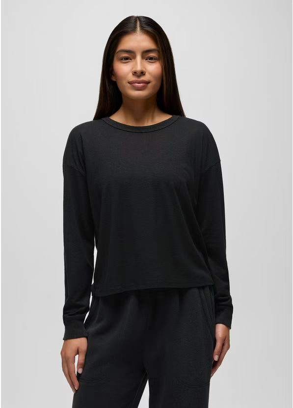 Prana - Cozy Up Long Sleeve Crew - Black