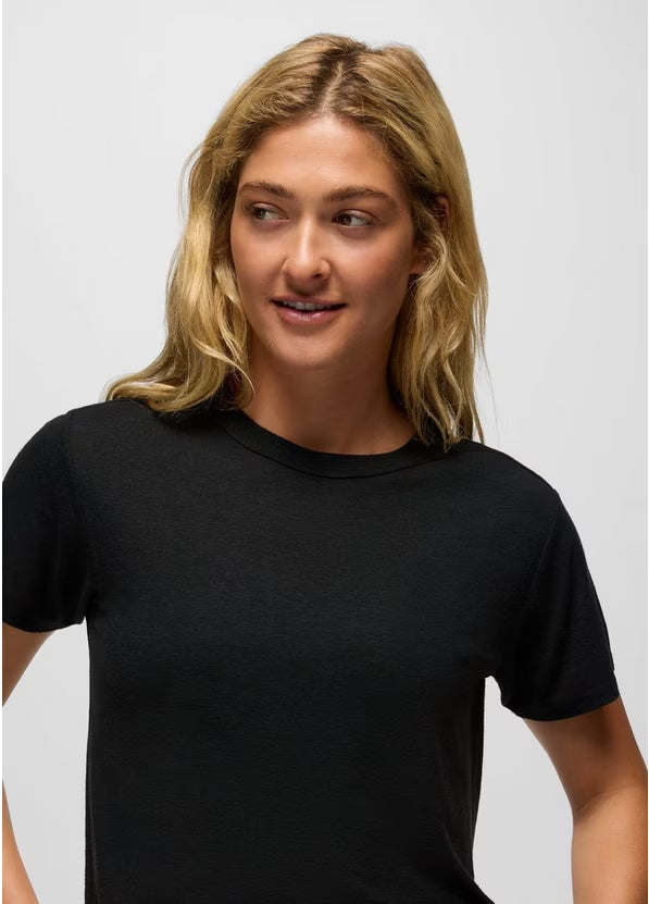 Prana - Cozy Up Short Sleeve Crew - Black
