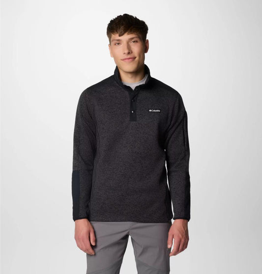 Columbia - Sweater Weather Half Snap - Men's - Black Heather, Black