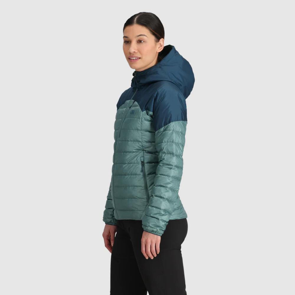 Outdoor Research - Helium Down Hoodie - Women's - Neptune/Harbor