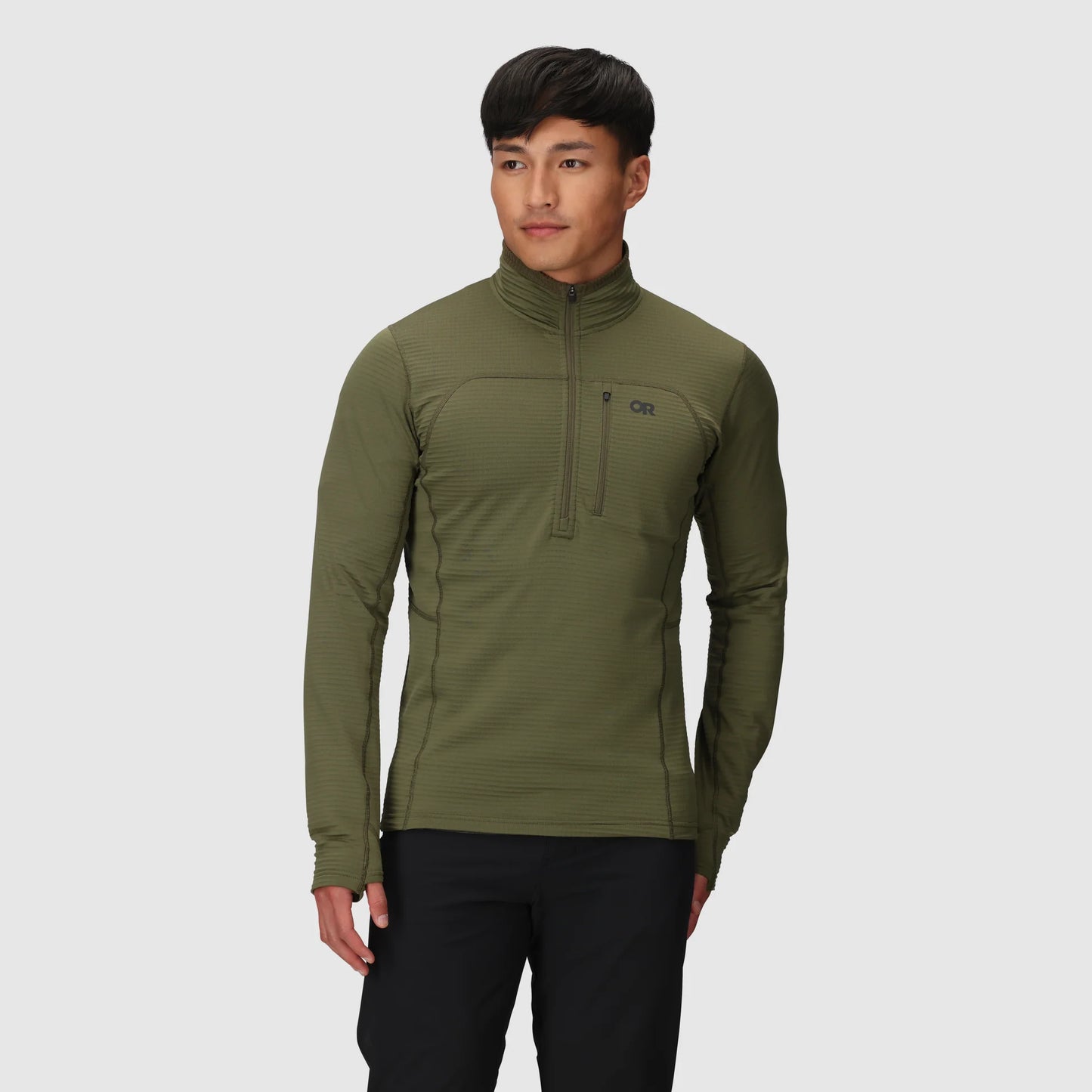 Outdoor Research - Vigor Grid Fleece Half Zip - Men's - Ranger Green