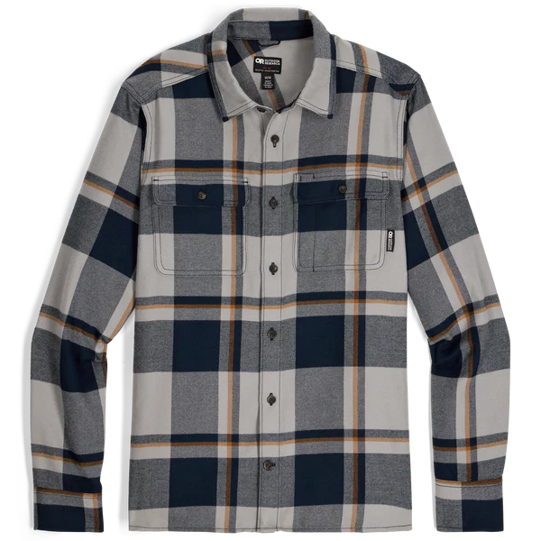 Outdoor Research - Feedback Flannel Twill Shirt - Men's - Dark Navy Plaid