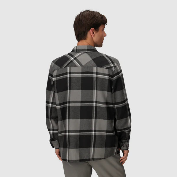 Outdoor Research - Feedback Flannel Twill Shirt - Men's - Black/Pewter Plaid