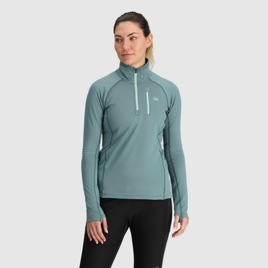 Outdoor Research - Vigor Grid Fleece Quarter Zip - Women's - Neptune