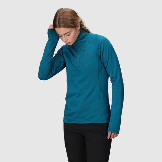 Outdoor Research - Vigor Grid Fleece Quarter Zip - Women's - Aurora