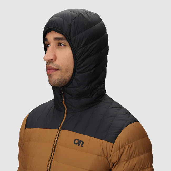 Outdoor Research - Mens Transcendent Down Hoodie - Bronze/Black