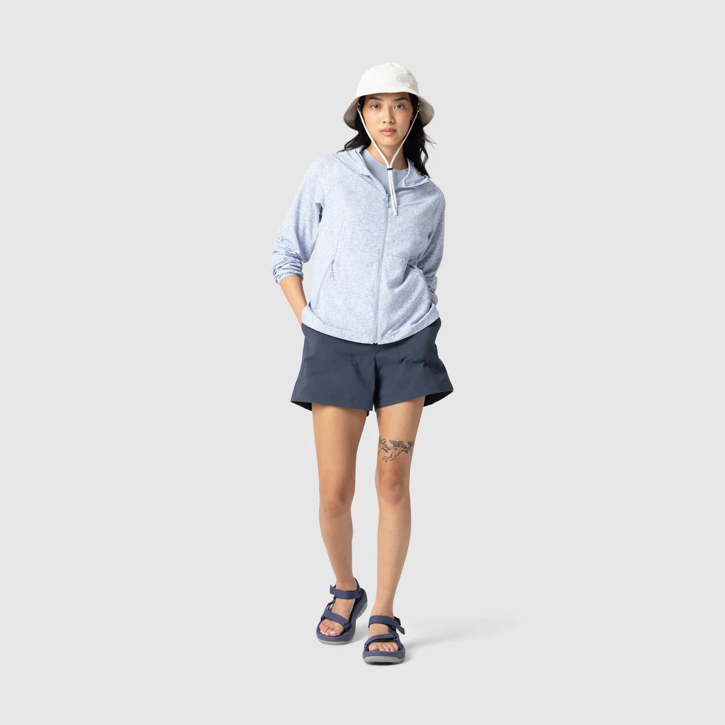 Outdoor Research - Women's Astroman Full Zip Sun Hoodie - Titanium Tamarack Print