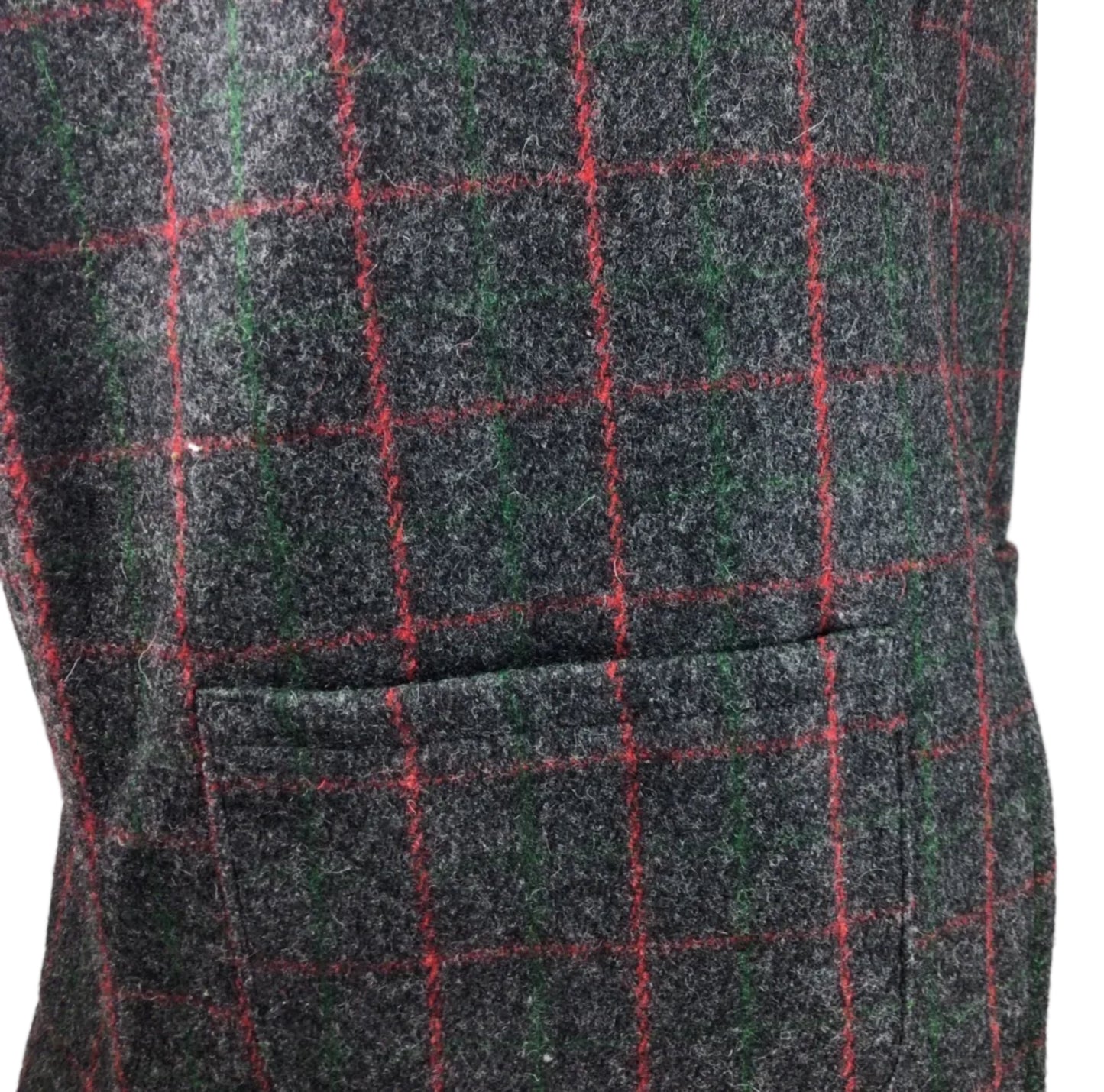 Johnson Woolen Mill Wool Vest Men XXL/Tall Grey/Red