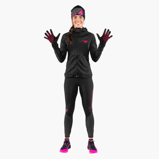 Dynafit - Reflective Tights - Women's - Black Out Pink Glo