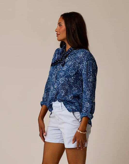 Carve Designs - Dylan Gauze Shirt - Women's - Indigo Floral