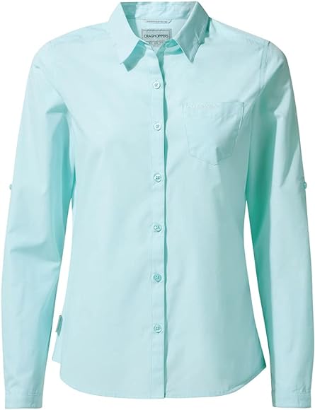 Craghoppers - Kiwi Long Sleeve Shirt - Women's - Capri Blue