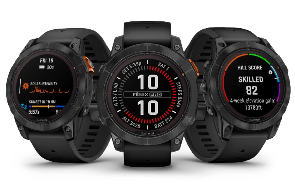 Garmin - Fenix 7 Pro Solar - Slate Gray w/Black B
