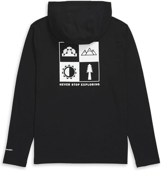The North Face - Adventure Long Sleeve Hoodie Graphic - Teen - Tnf Black