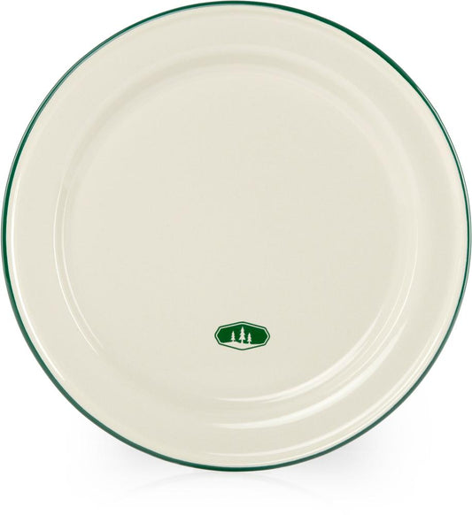 GSI Outdoors - Vintage Enamelware Plate - White Green