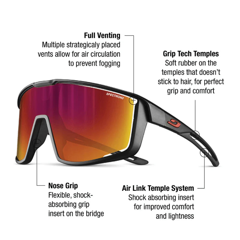 Julbo - Fury - Black/Red; Spectron 3