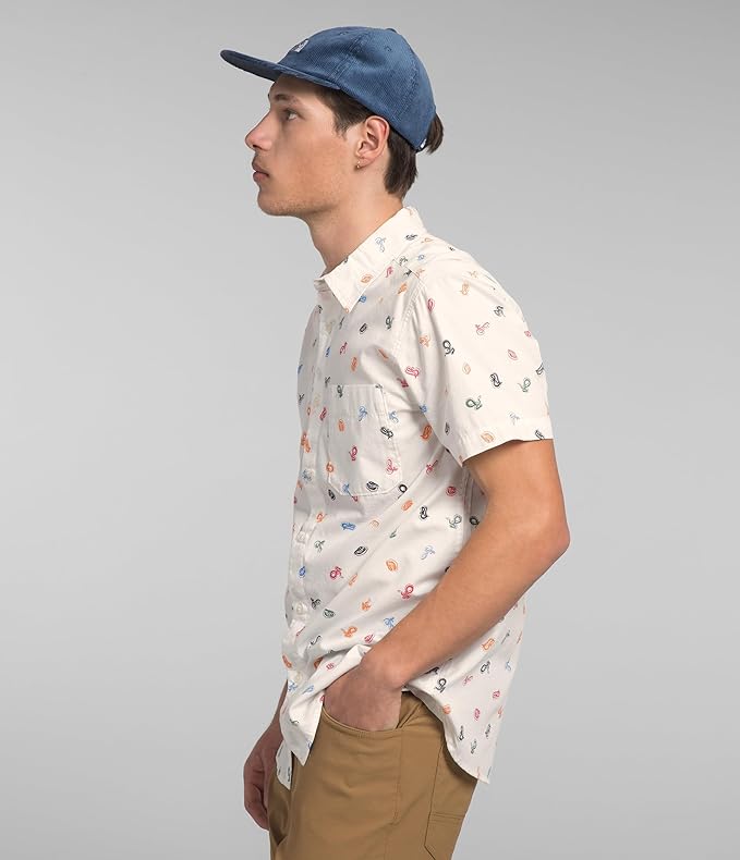 The North Face - Short Sleeve Baytrail Pattern Shirt - Men's - Gardenia White Snakes On A Plain Multi Print