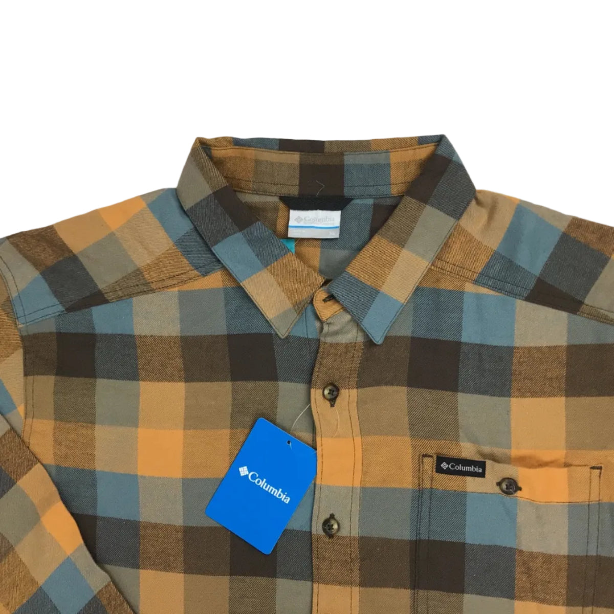 Columbia LS BU Flannel Men XL Brn/Blu
