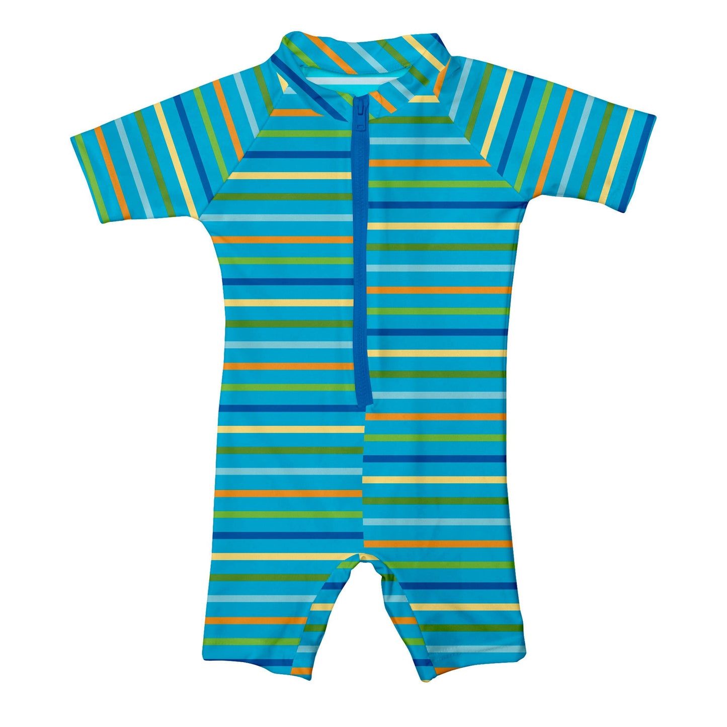 I Play - One Piece Zip Sunsuit - Pink Stripe