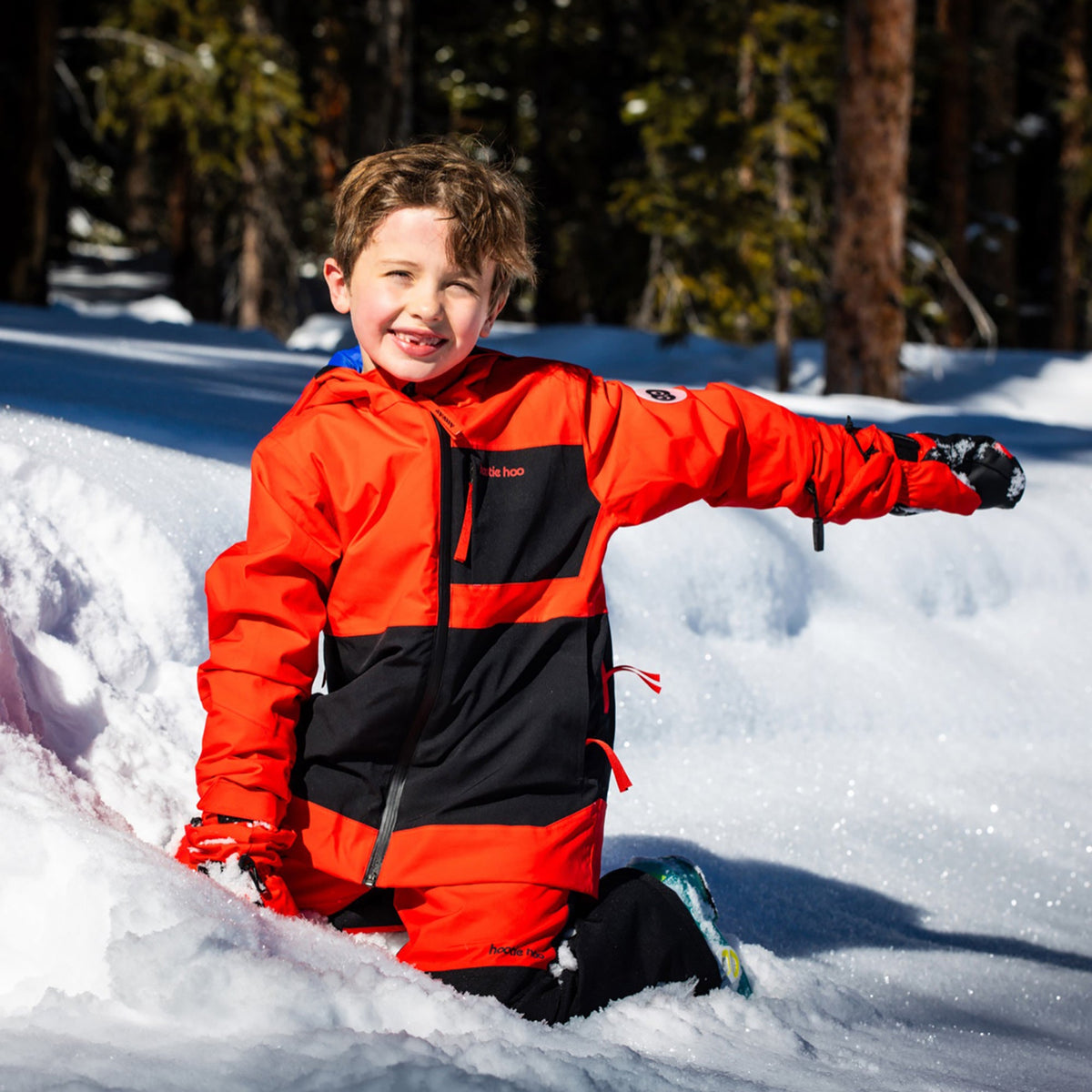 Kids Bearclaw Mittens - True Red/Raven Black