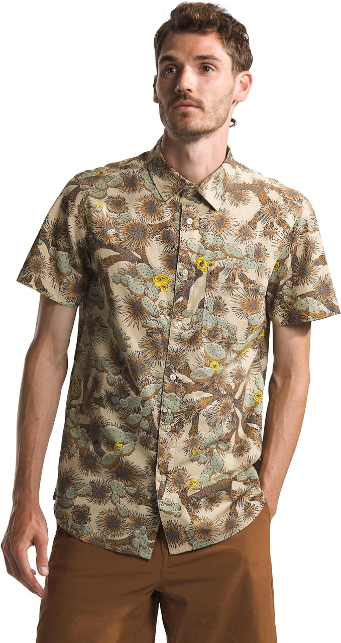 The North Face - Short Sleeve Baytrail Pattern Shirt - Men's - Gardenia White Snakes On A Plain Multi Print