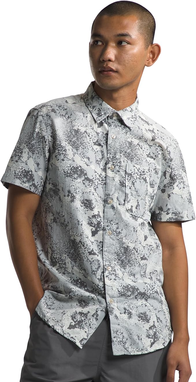The North Face - Short Sleeve Baytrail Pattern Shirt - Men's - Gardenia White Snakes On A Plain Multi Print