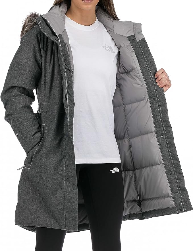 The North Face - Jump Down Parka - Women's - Tnf Medium Grey Heather