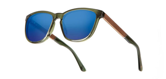 Camp Eyewear - Arrowcrest - Fern / Walnut; HD Plus Polarized Blue Flash