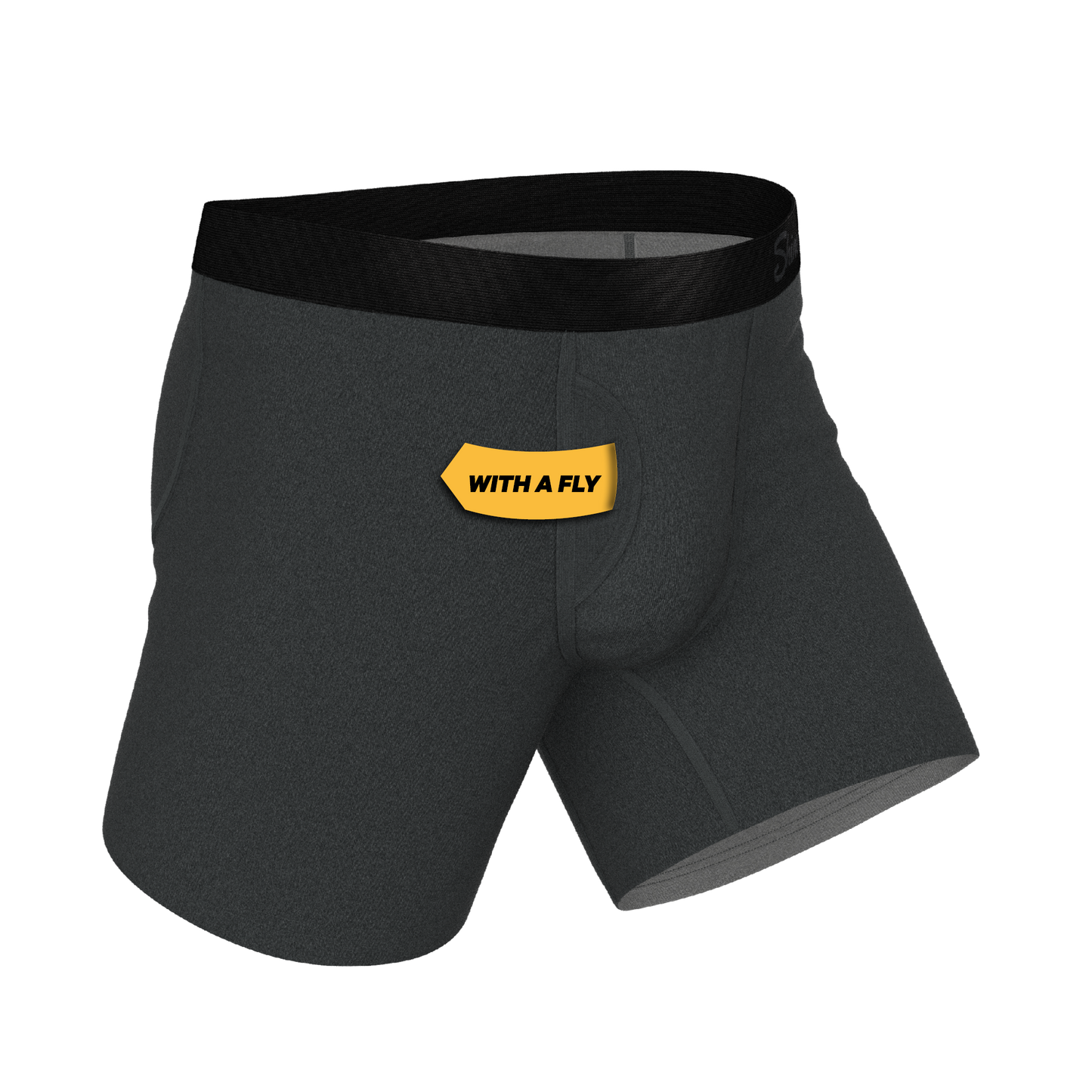 The Basalt | Heather Charcoal Ball Hammock® Pouch Underwear With Fly