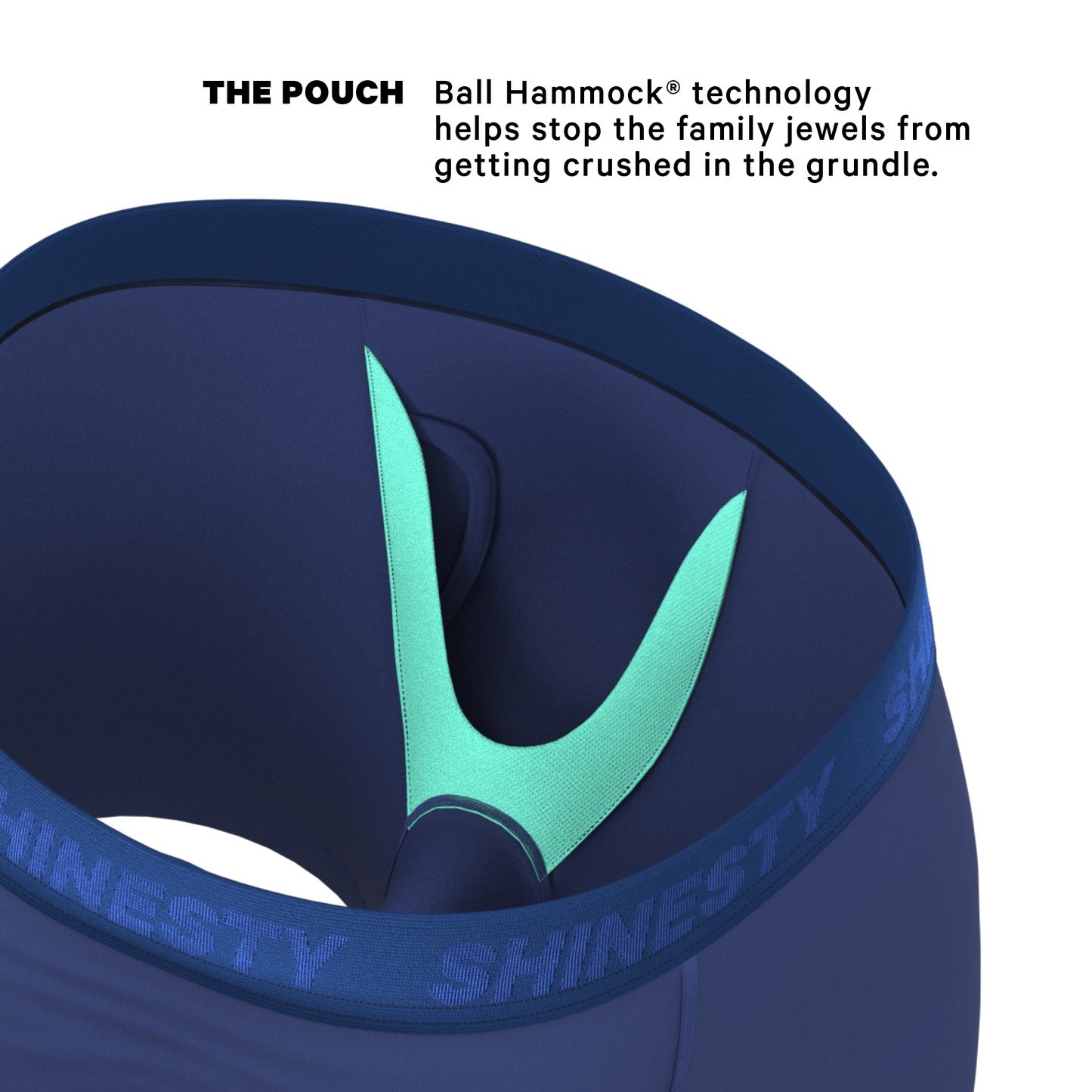 The Bloom Moon | Tonal Navy Ball Hammock® Pouch Underwear With Fly