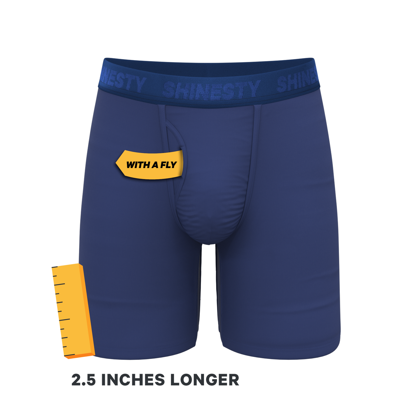 The Bloom Moon | Tonal Navy Long Leg Ball Hammock® Pouch Underwear With Fly