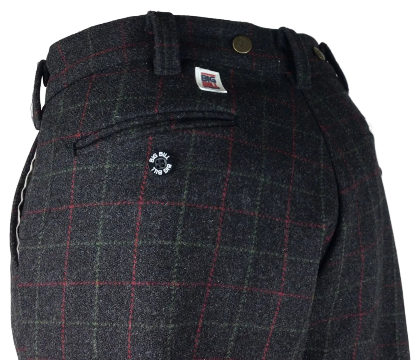 Big Bill Wool Pants Men 34/31 Plaid