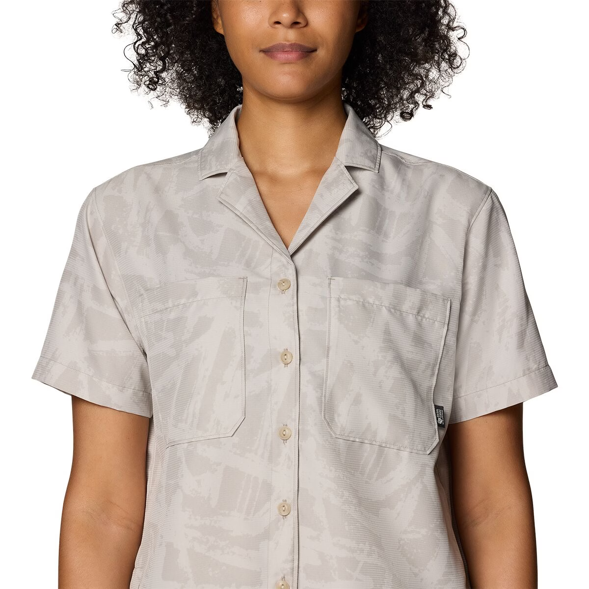 Mountain Hardwear - Sun Drift Cooling Short Sleeve Shirt - City Fog Brushstrokes Print