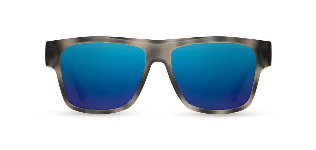 Camp Eyewear - Cliff - Matte Pearl Grey / Walnut; HD Plus Polarized Blue Flash