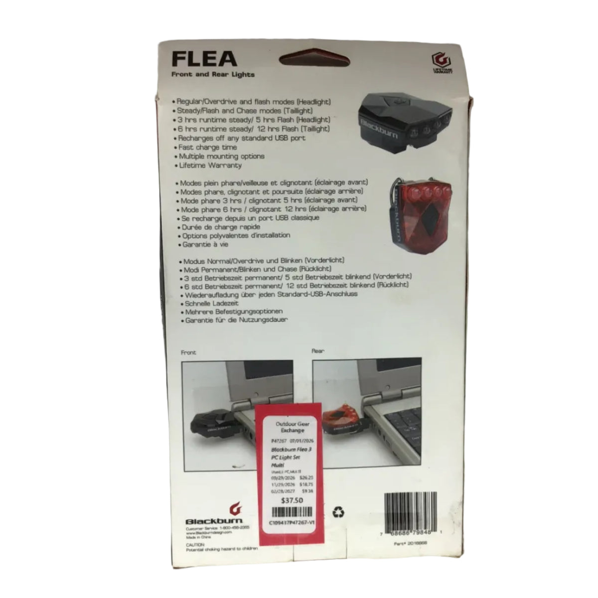 Blackburn Flea 3 PC Light Set Multi