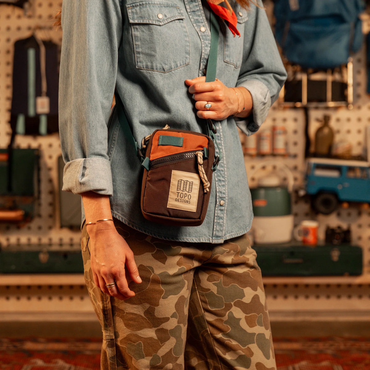 Topo Designs - Mini Shoulder Bag - Woodland/Terracotta