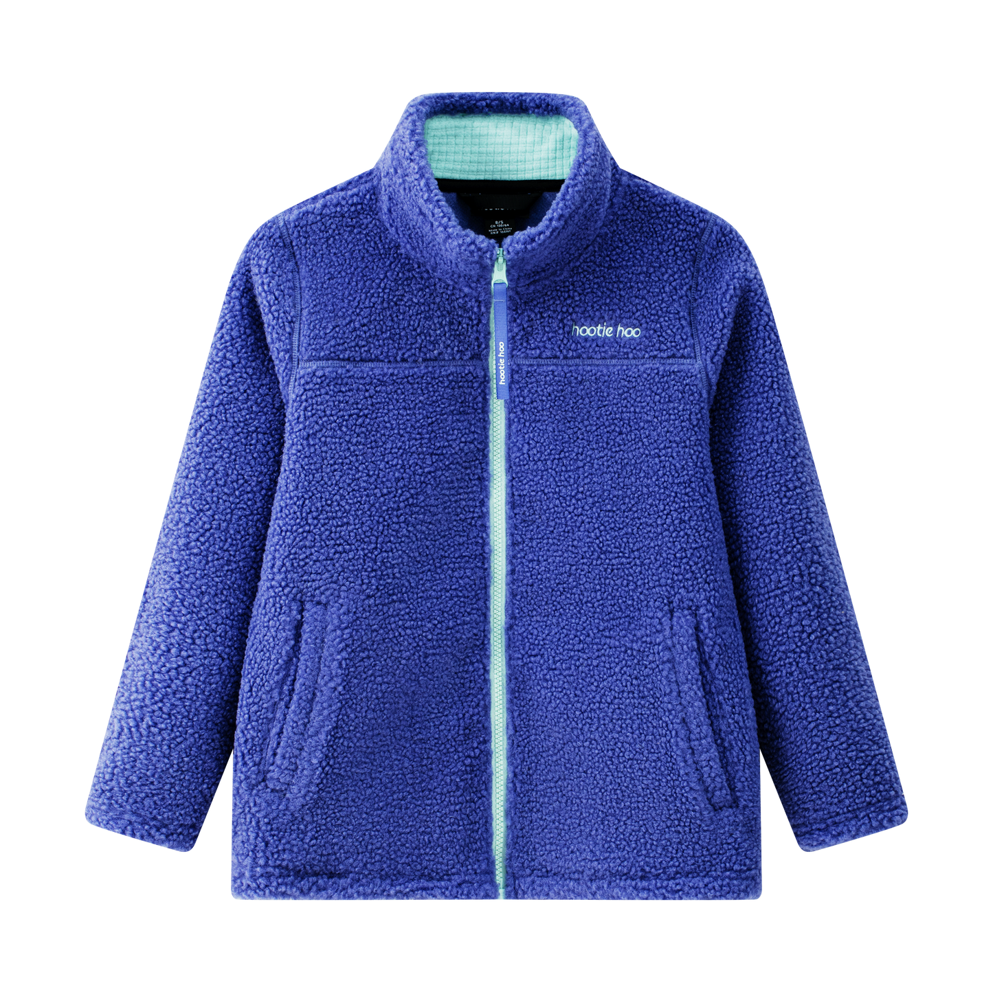 Kids Eyas Popcorn Fleece Jacket - Sea Blue