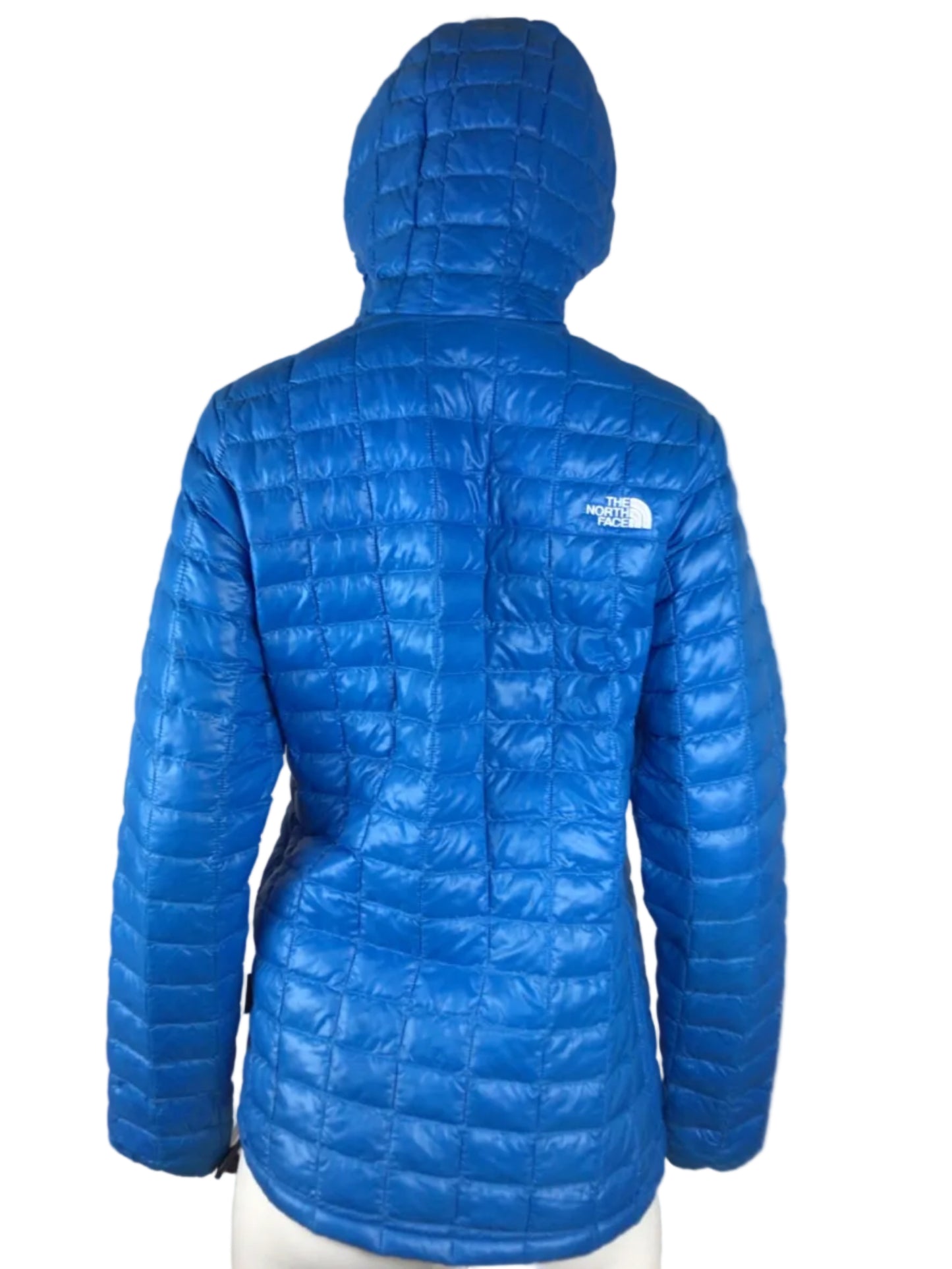 TNF WMNS THERMBALL HOOD PUFFY LG BLUE